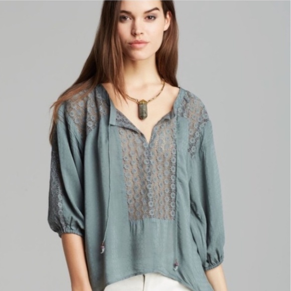 Free People Tops - Free People Sage Green Blouse